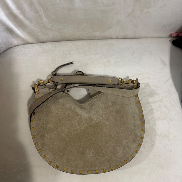 Isabel Marant Oskan Moon Sand Suede Soft Zip bag - Picture 3 of 10